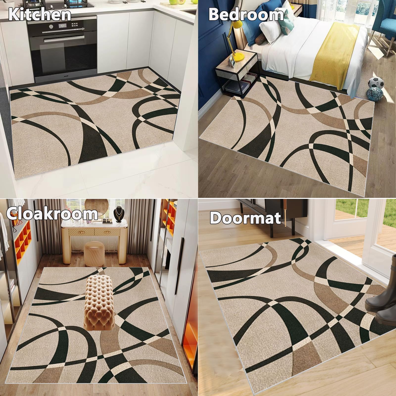Tappetino per sedia da ufficio (130 x 160 cm) con antiscivolo, perfetto per sedie da gioco, tappeti e taglierine per proteggere i pavimenti.