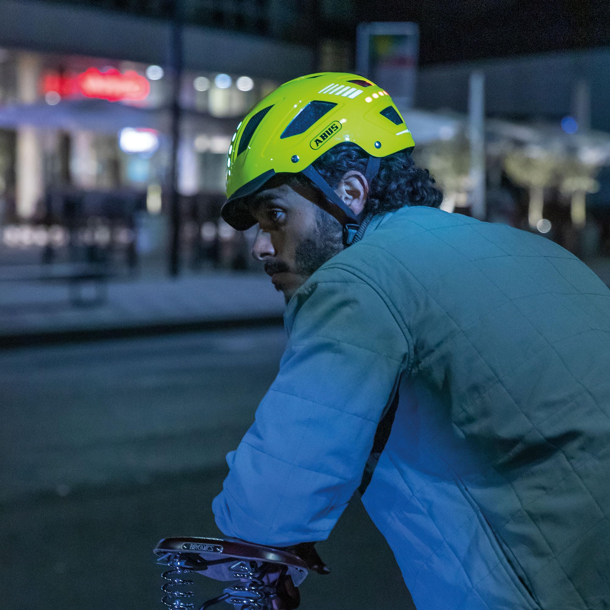 ABUS Hyban 2.0 Led Casco de Bicicleta, Unisex