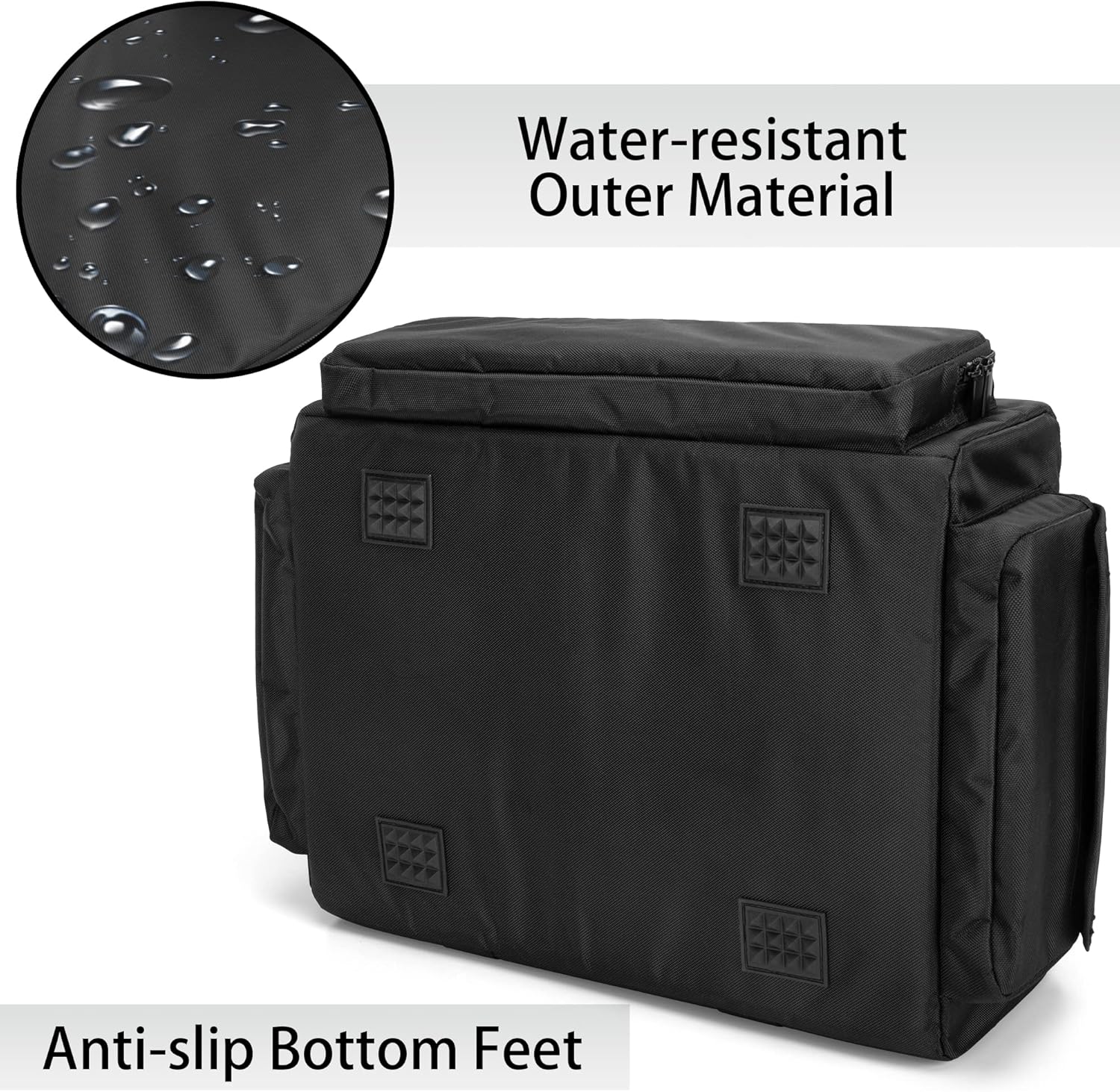 samdew Under Seat Storage Bag, Truck Organizer Backseat for SuperCrew & Crew Cab, Rear Seat Storage Case for Trucks Compatible with F150, Underseat Tool Box with Multiple Pockets, Bag Only