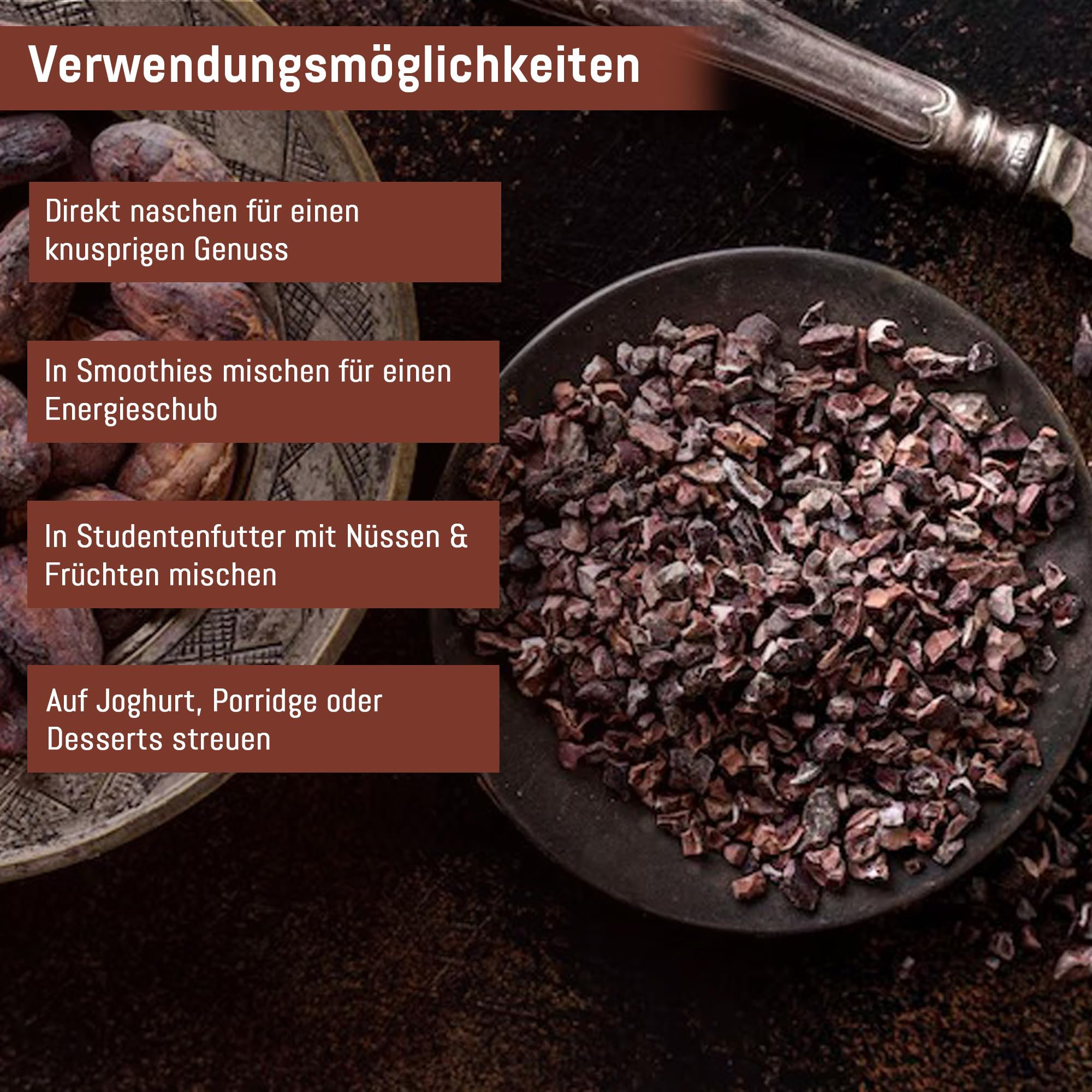 Nibs biologico di cacao (400 g)