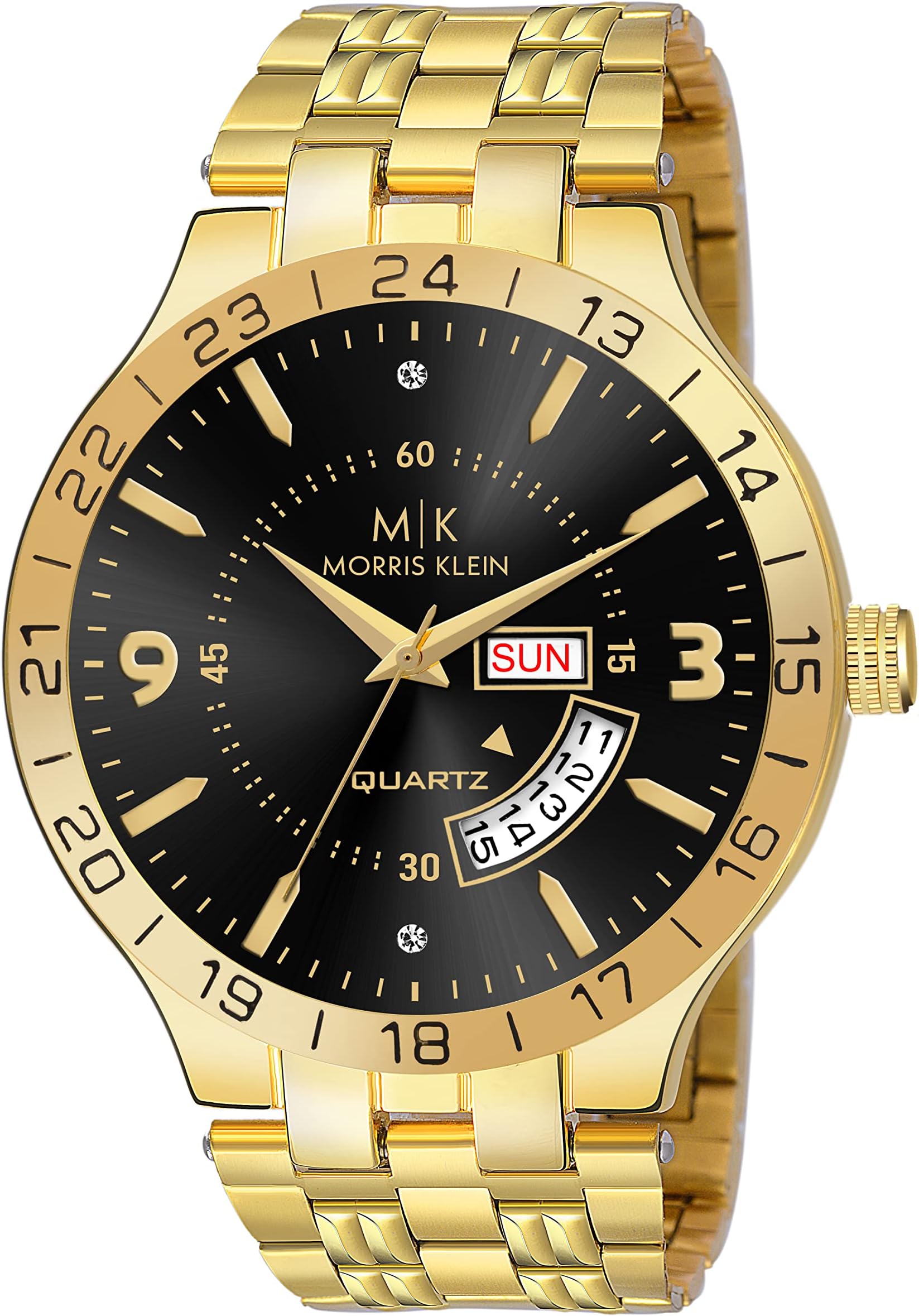 MORRIS KLEINOriginal Gold Plated Day & Date Functioning Analogue Dial Men's Watch (MK-1035)