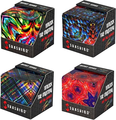 SHASHIBO Paquete de 4 - Cosmic Surfer, The Chameleon, Disco Plaid y Fire Goddes