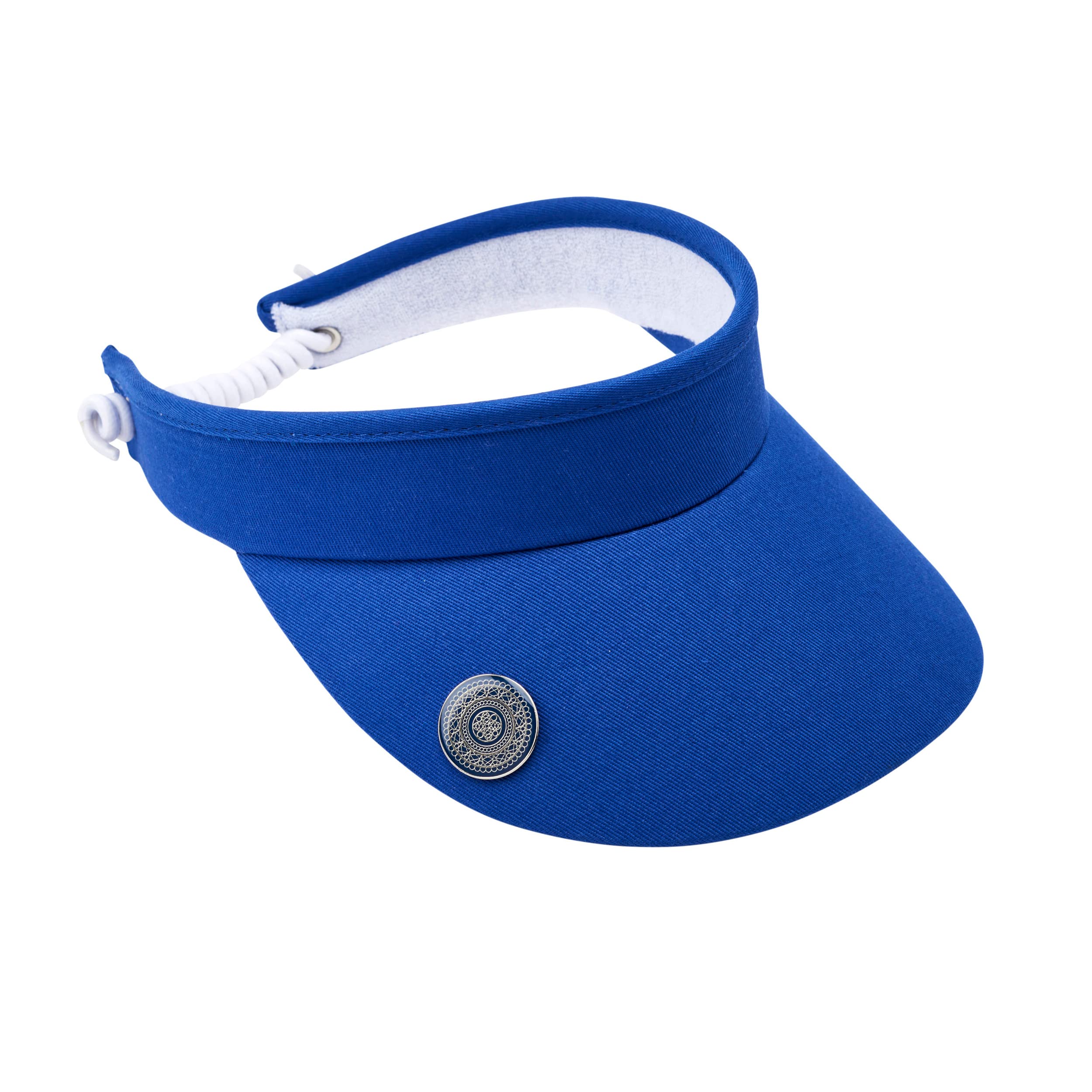 Surprizeshop Ladies Golf Visor with Magnetic Ball Marker in Royal Blue