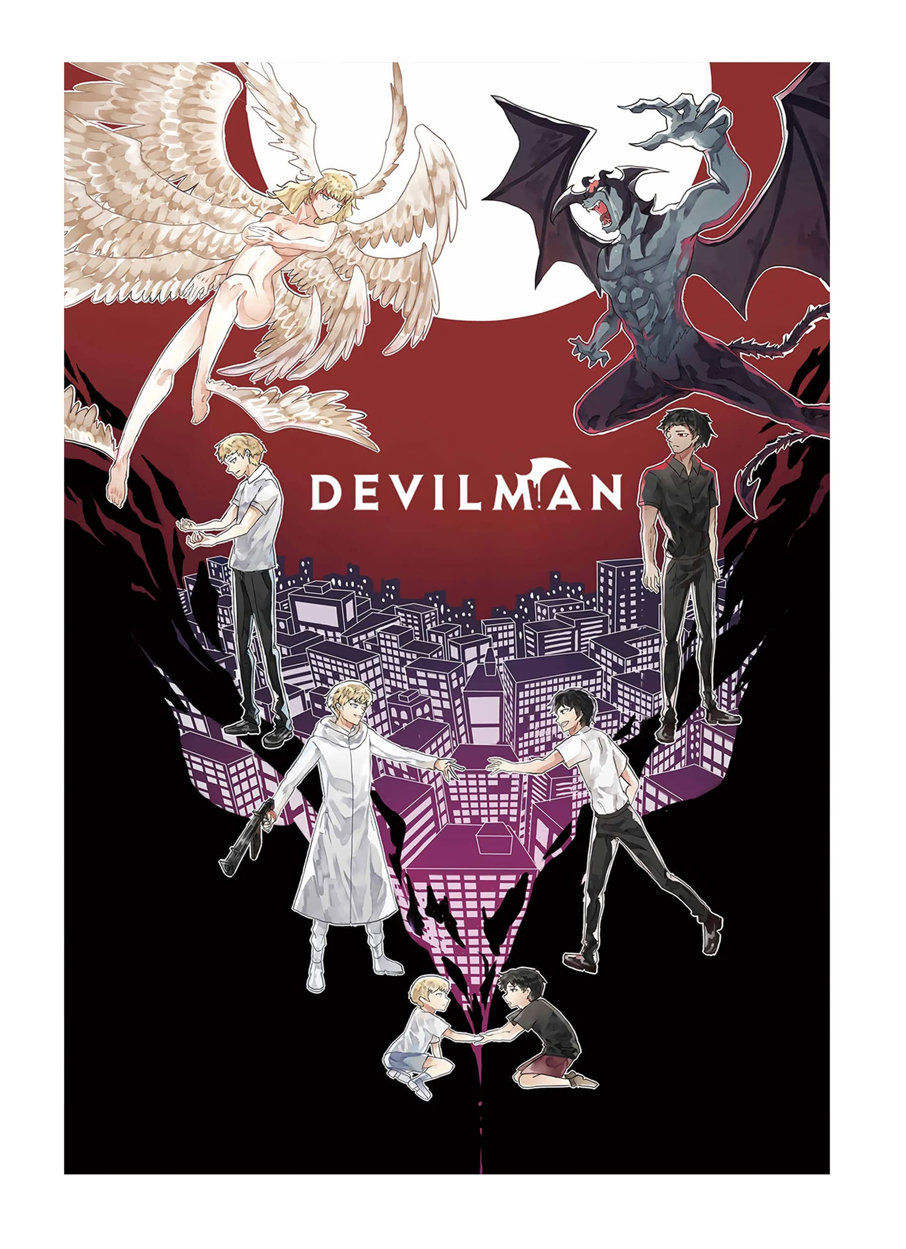 Eflormes Devilman Crybaby Posters Japan Manga Personality Anime Decorative Wall Art Painting Canvas Poster Gifts 12x18 inch No Frame