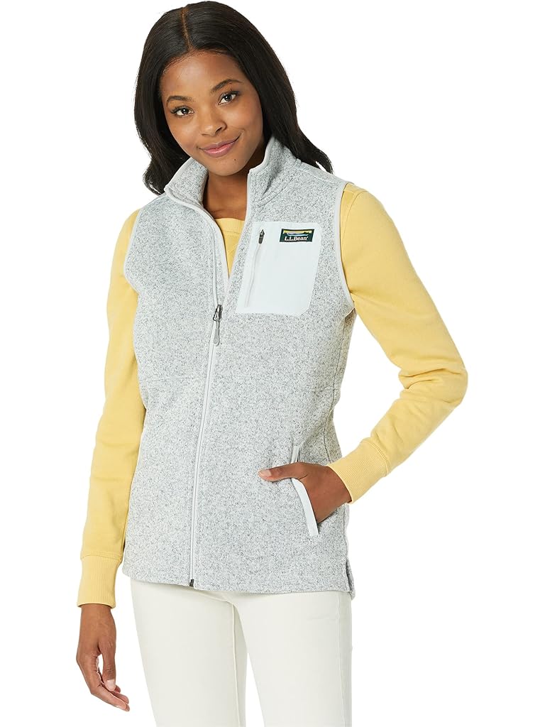 Pewter L.L.Bean Bean's Sweater Fleece Long Vest