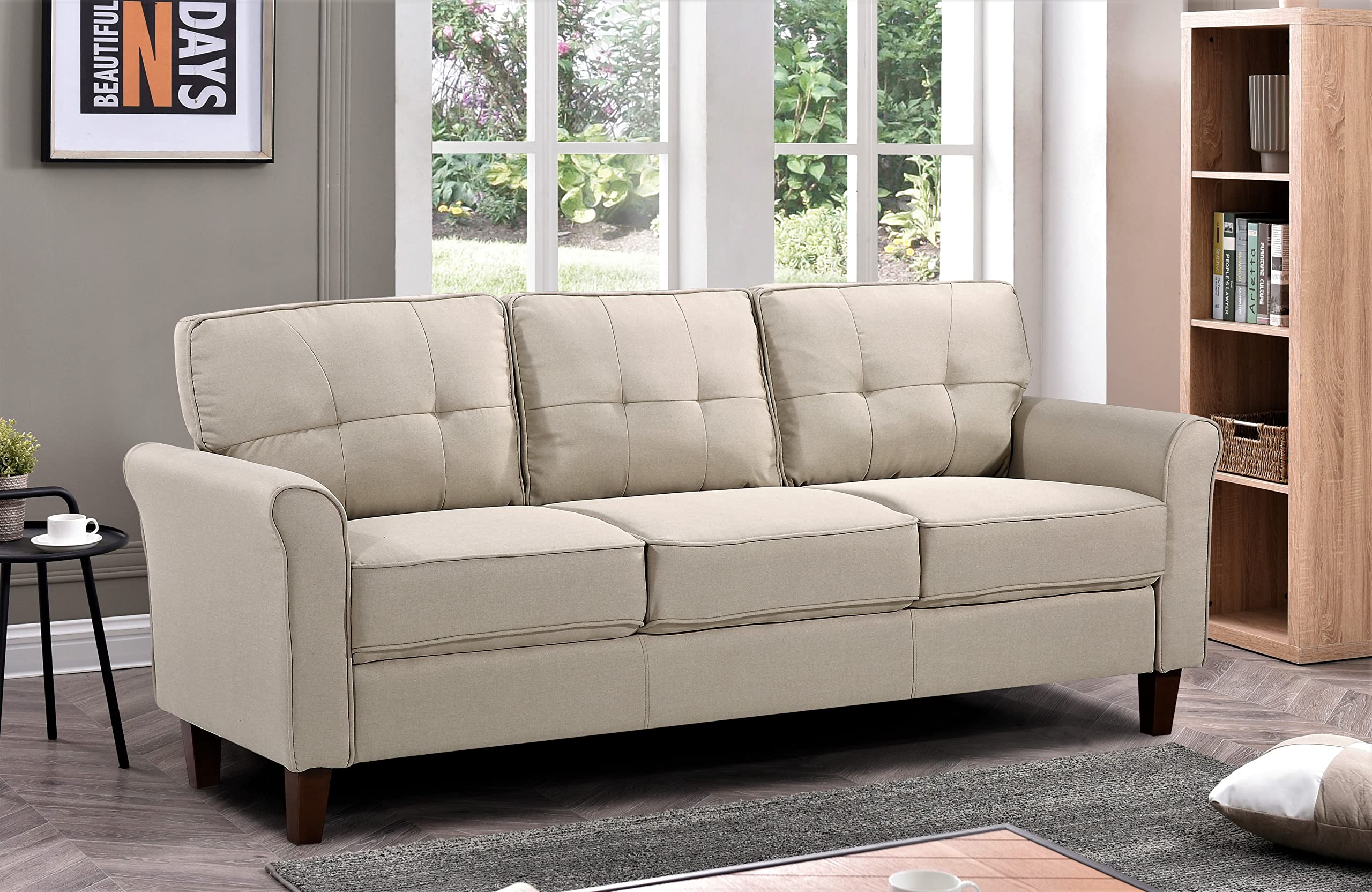 ソファ KEYUCA W190 H77 D90 座高38 ベージュ