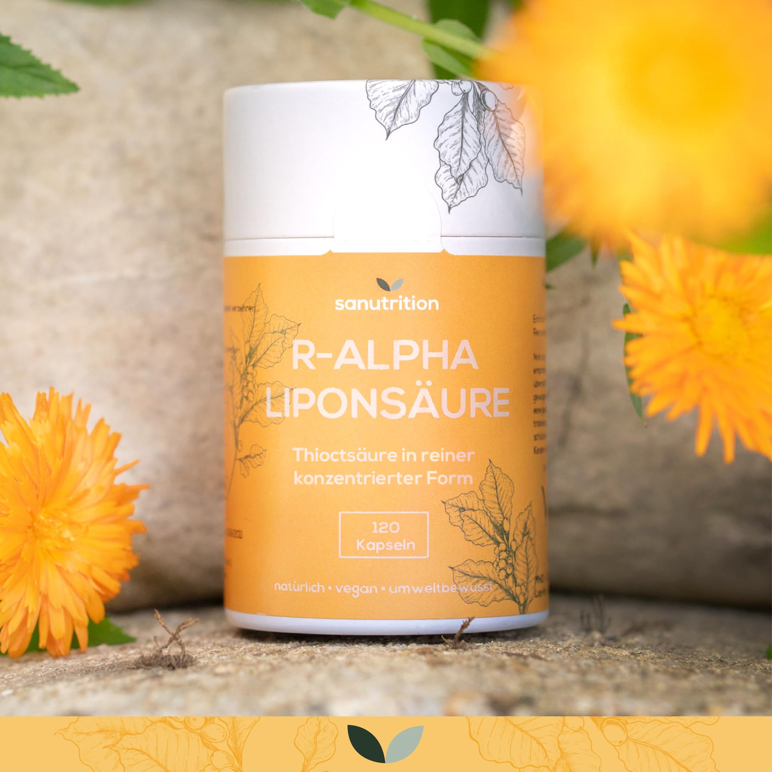 Acido Alfa-Lipoico 400 mg per capsula | 120 capsule | Alta concentrazione e vegano | 100% confezione in carta