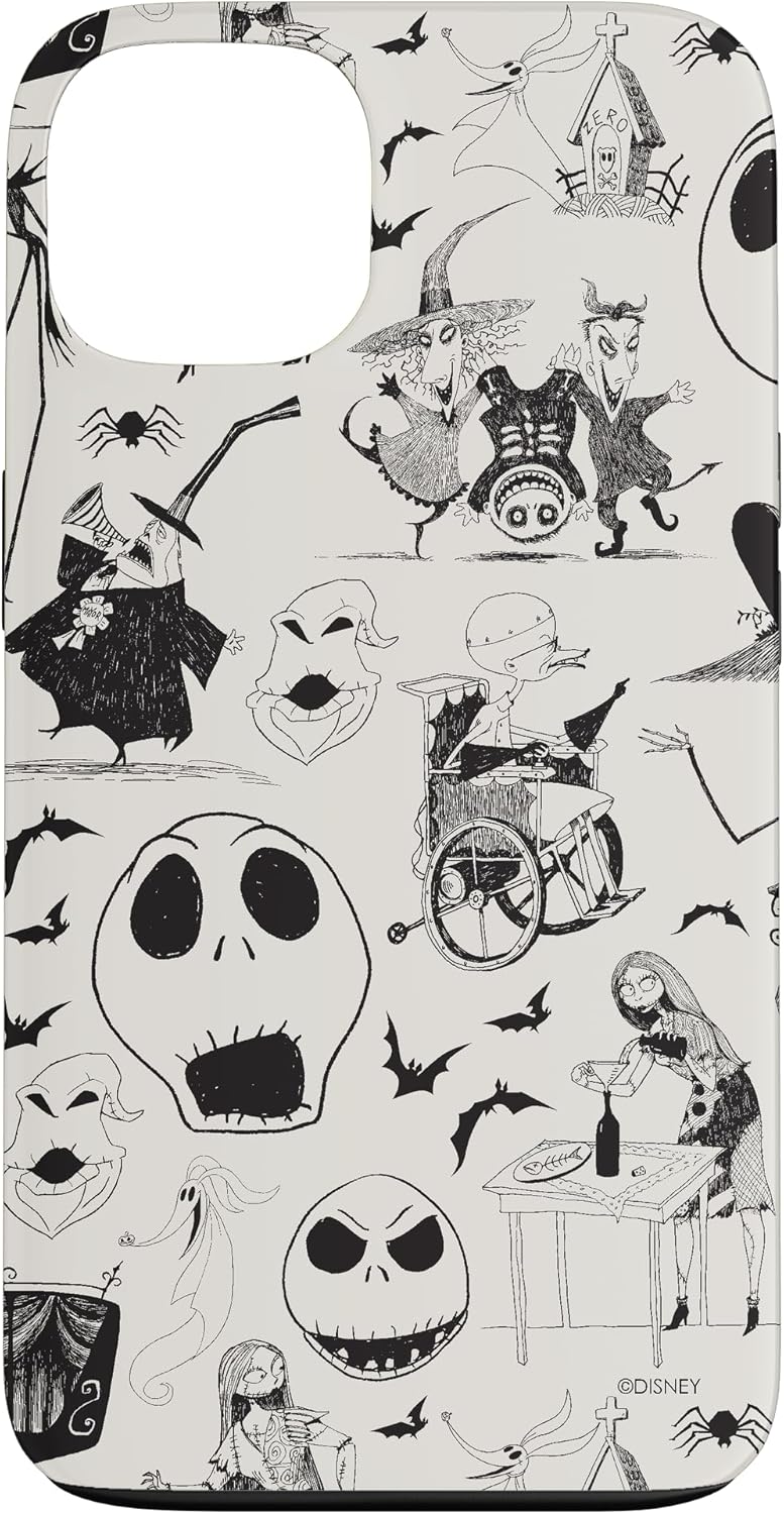 Tim Burton's The Nightmare Before Christmas Ink Print Case for iPhone 17 Pro Max