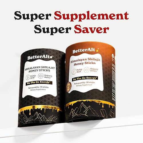 Miniatura 4 de Better Alt Paquete de 2 palitos de shilajit del Himalaya puro (clásico + sabor a caramelo)  Shilajit fácil de consumir  Impulso de energía y apoyo