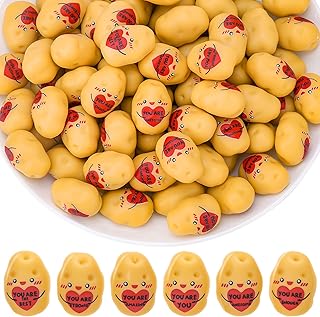 90 Pcs Inspirational Resin Potato, Realistic Affirmative Potatoes with Positive Hug, Motivational Potatoes Figures Bulk, Mini Vegetable Decor for Students, Teachers, Employees (6 Styles)