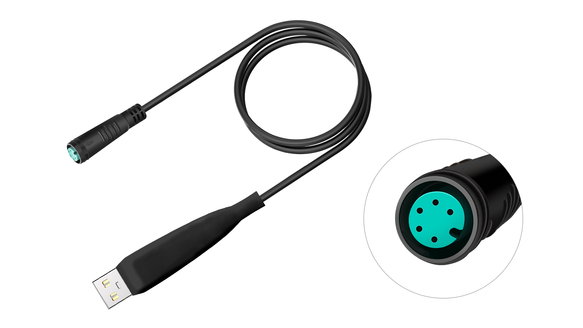 JTLB Cavo Di Programmazione USB Per Motori Elettrici BBS01 BBS02 BBS03, Lunghezza 58 Cm, Materiale Nylon, Per Kit Mid Drive - 2