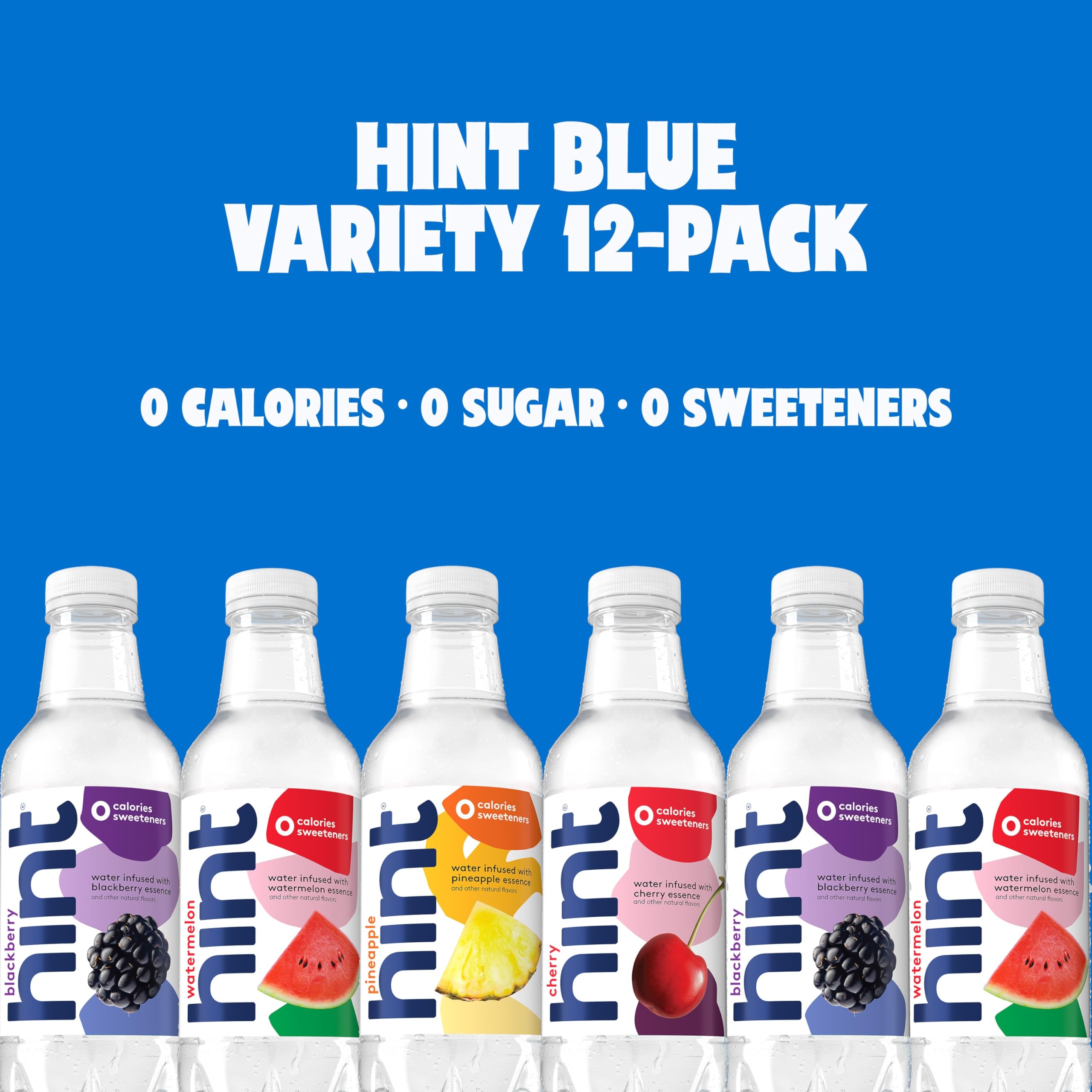 Hint Bottled Water Bundle, Winter & Best Sellers Variety Packs - Sugar Free Flavored Water with Zero Calories, Natural Fruit Essences, and No Artificial Sweeteners - 16 Fl Oz (Pack of 24)