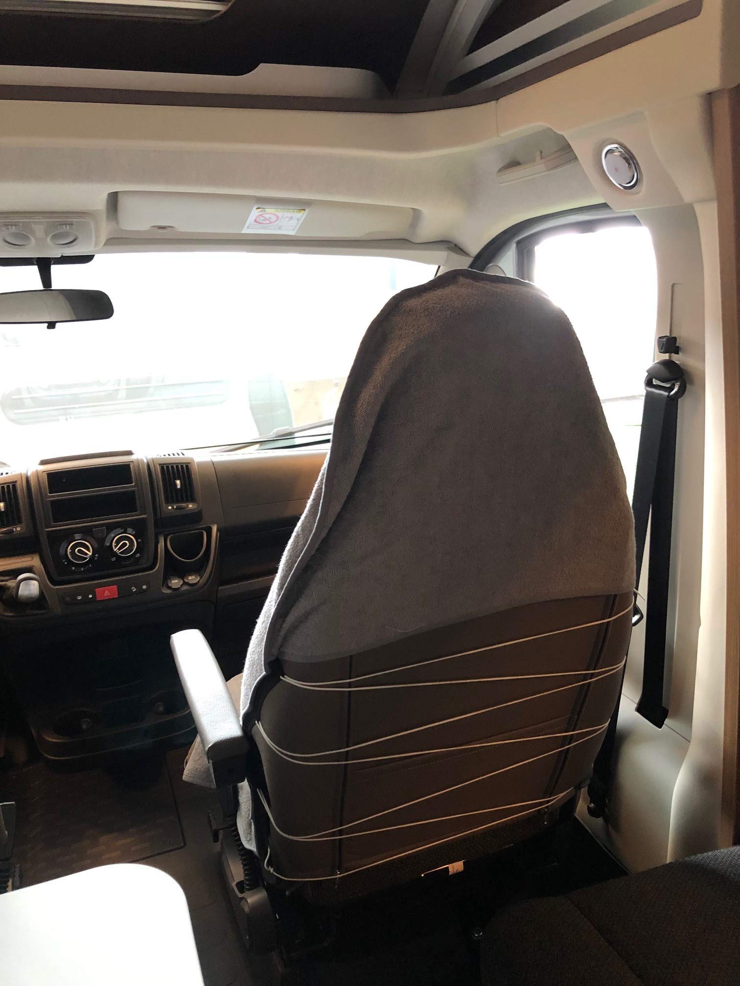 Eurotrail - stuhlbezug Cabin 165 x 80/60 cm Frottee/Baumwolle grau - Grau