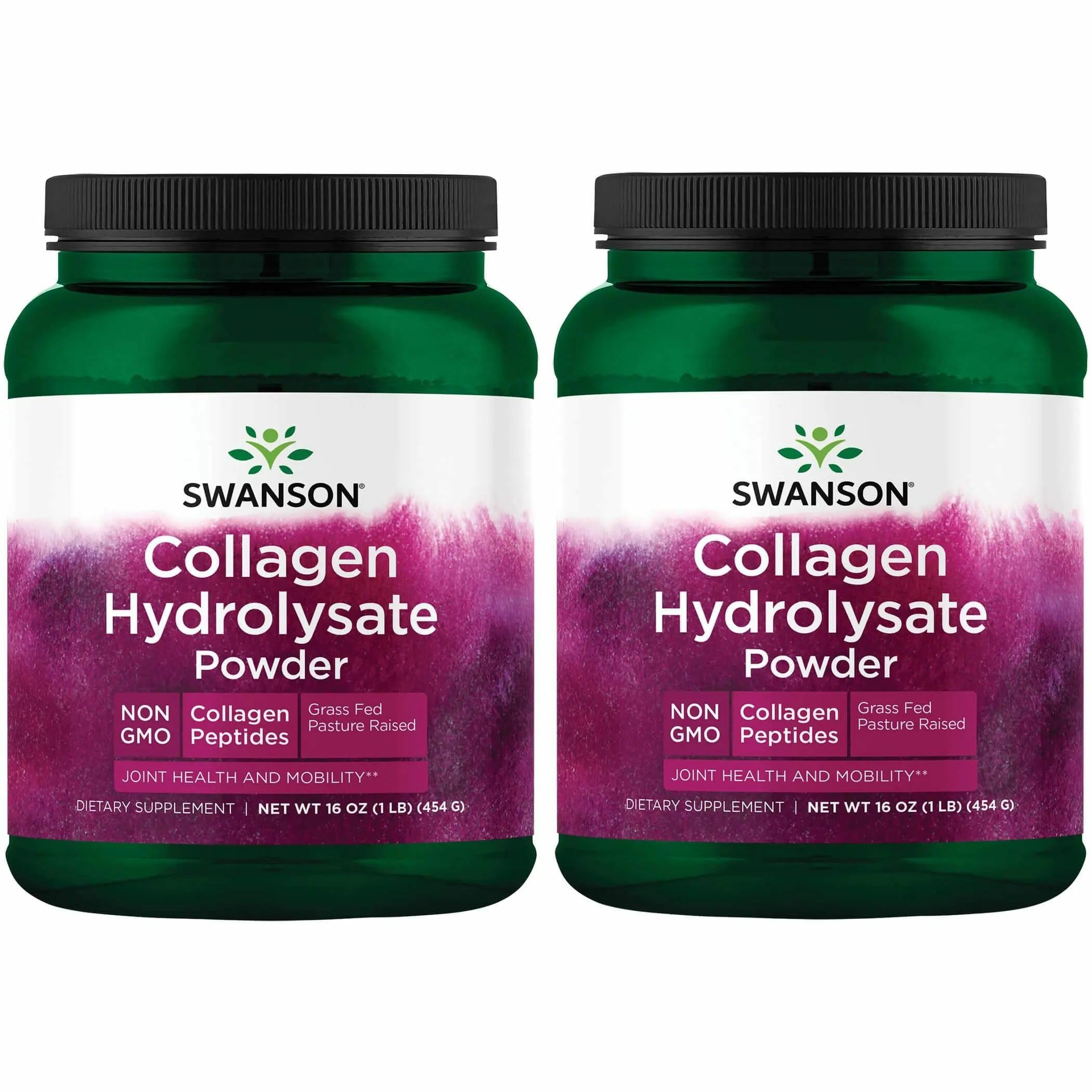 Swanson High Plains Collagen Hydrolysate Peptides, Unflavored, 1 lb, 2 Pack 1 Pound (Pack of 2)
