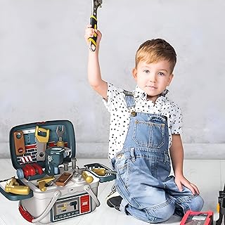 Building Tools - 36-Piece Pretend Play Set for Kids Aged 3 to 7, Encouraging Hands-On Learning and Construction Skills in a Fun Portable Design