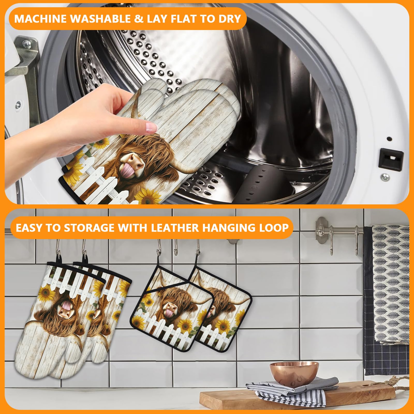 Cute Shark Turtle Pot Holders For Kitchen - Heat Resistant Oven Mitts Hot Pads Pockets Non Slip Silicone Holders Hanging Loop Potholders Baking