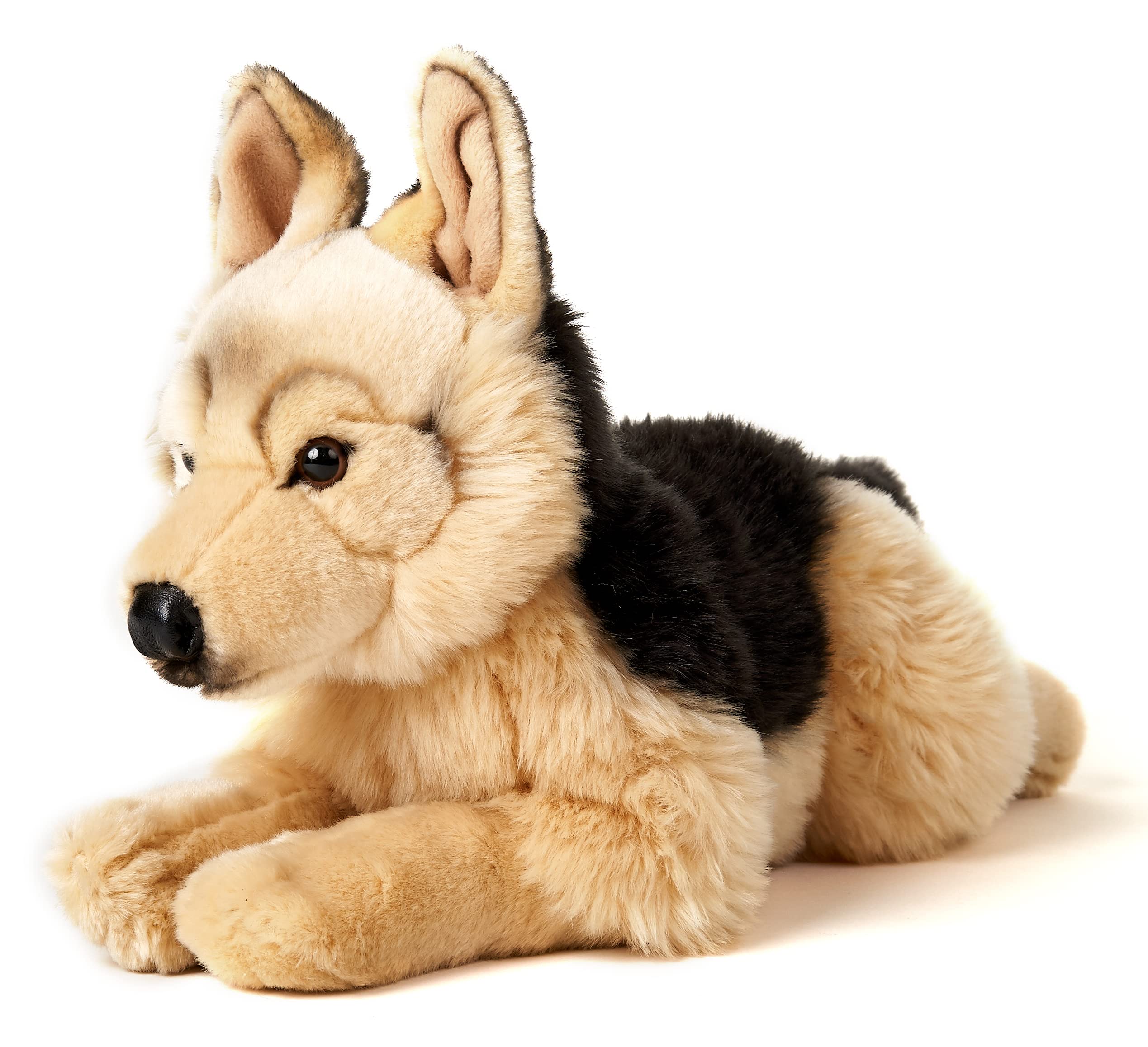Uni-Toys - German Shepherd, Lying Down - 45 cm (Length) - Plush Dog, Pet - Plush Toy, Cuddly Toy