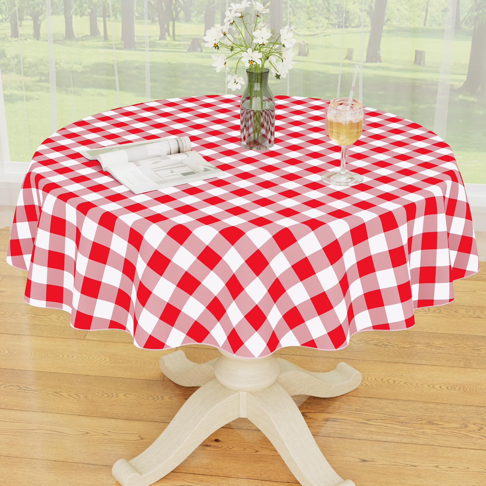 Smiry Picnic Table Cloth, Vinyl with Flannel Backing