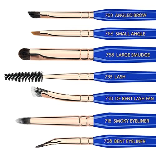 Miniatura 4 de Bdellium Tools Cepillo de maquillaje profesional Triángulo dorado - Ojos Sólo 15 piezas Juego de brochas con bolsa de pie