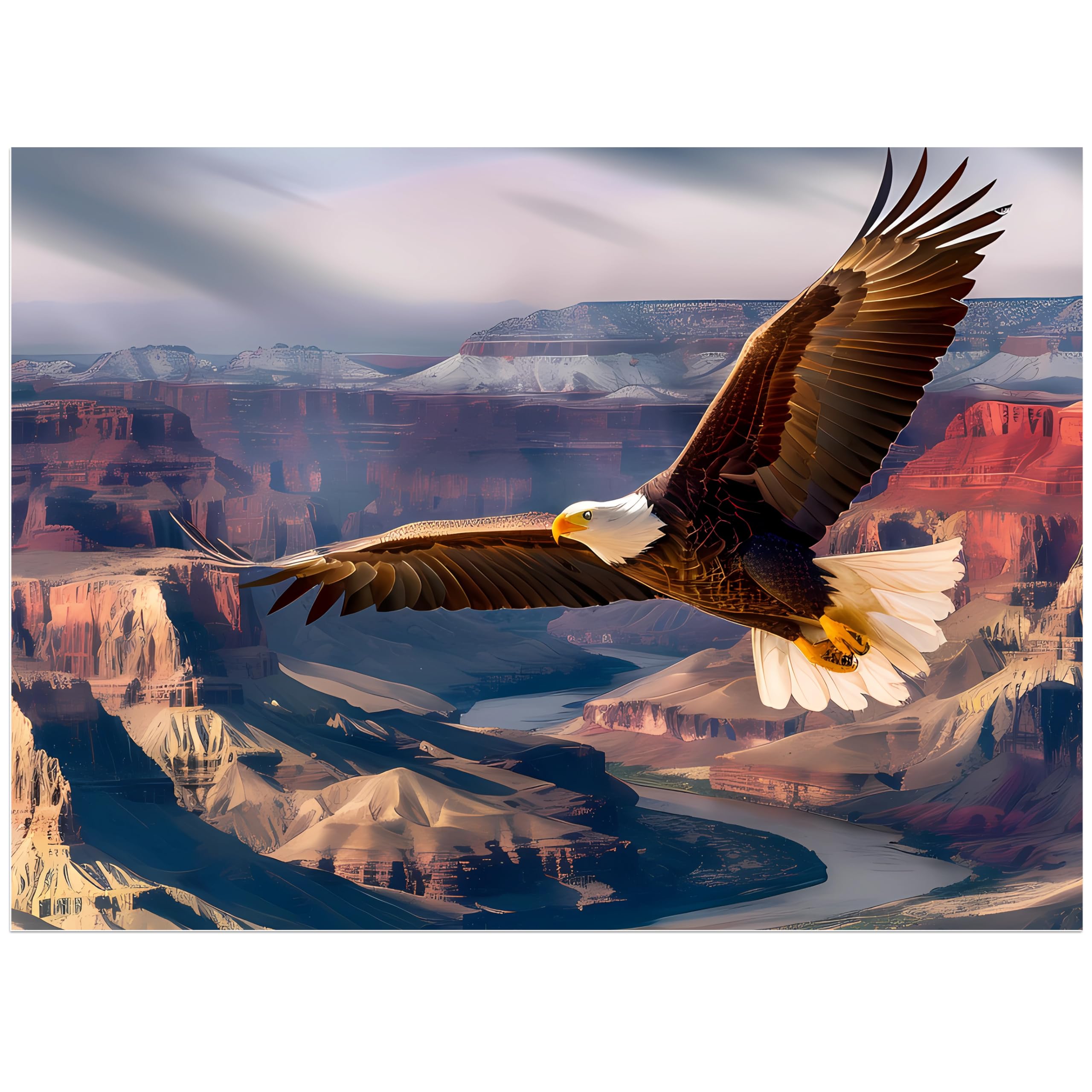 Jigsaw Puzzles for Adults 500 Pieces, Eagle Puzzles for Kids Teens Elderly Interlock Perfectly Letter on Back No Dust, Home Decor Family Fun Puzzle Games Toys Gift for Men Women Seniors (21"X15")