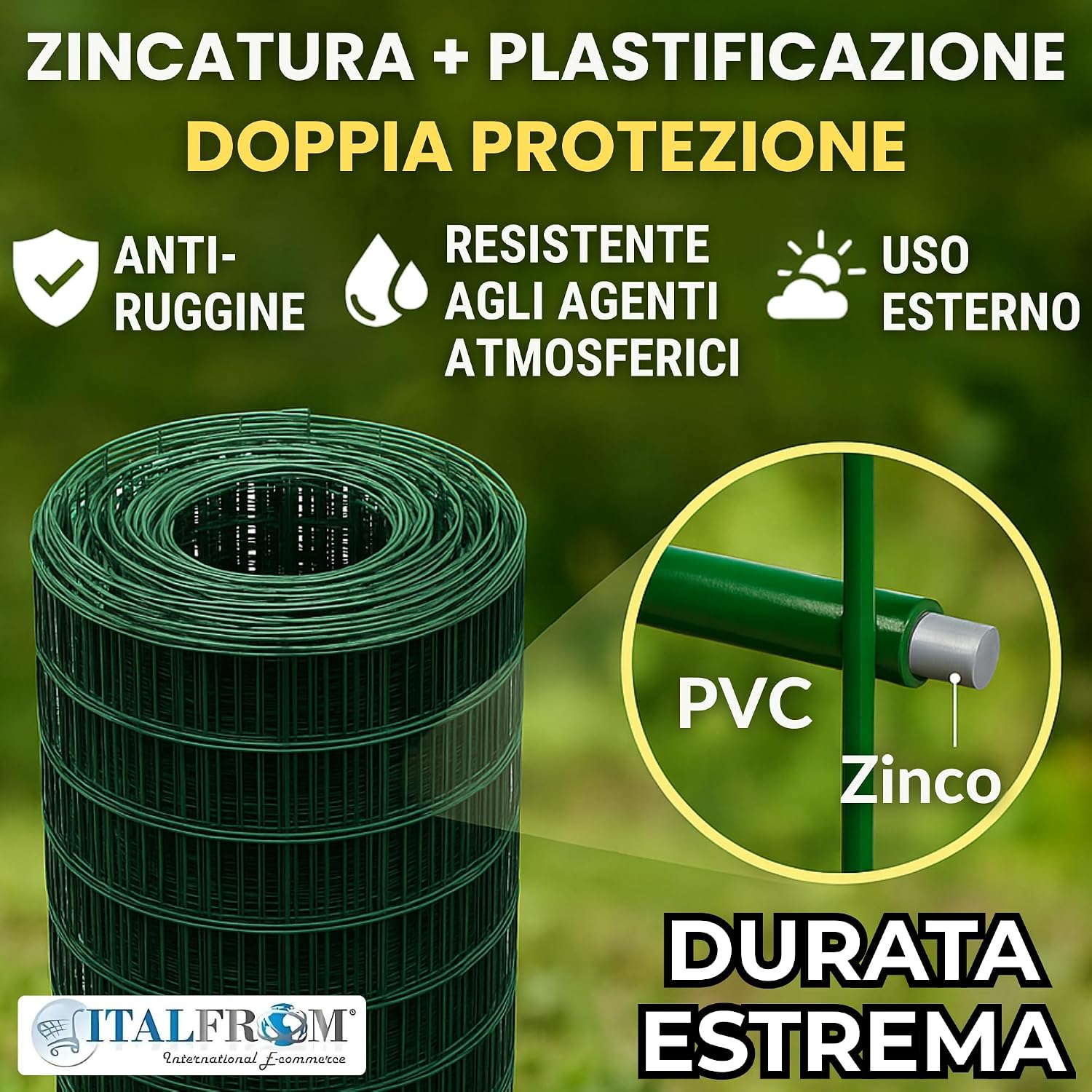 Rete metallica ITALFROM 25m H150cm per recinzioni