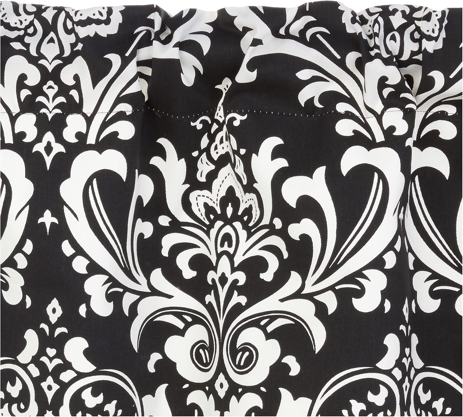 RLF Home Royal Damask M Shaped Valance, Black
