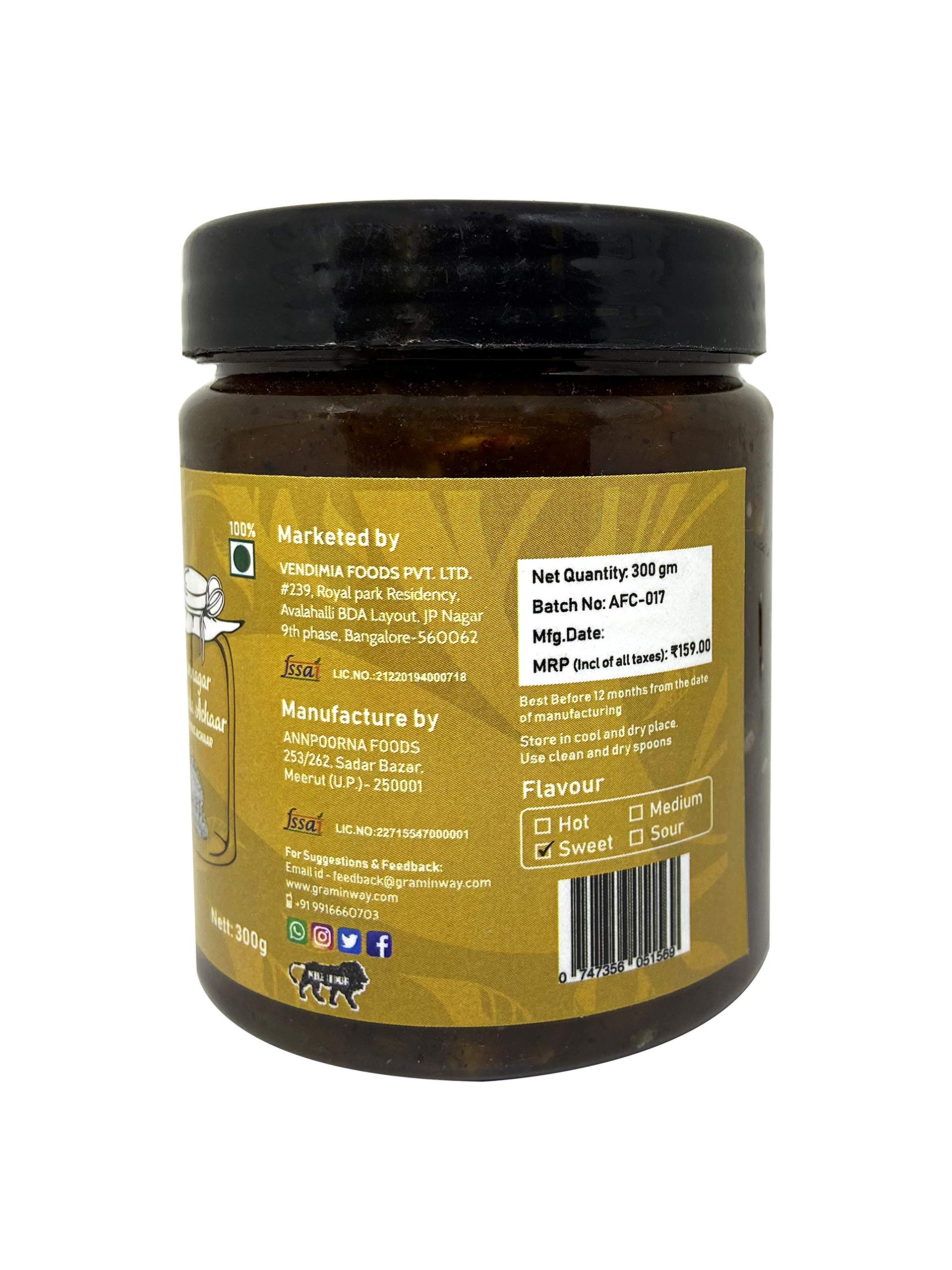 Graminway Jamnagar Chunda Pickle - 300gm ( Pack of 1 ) - Image 3 thumbnail