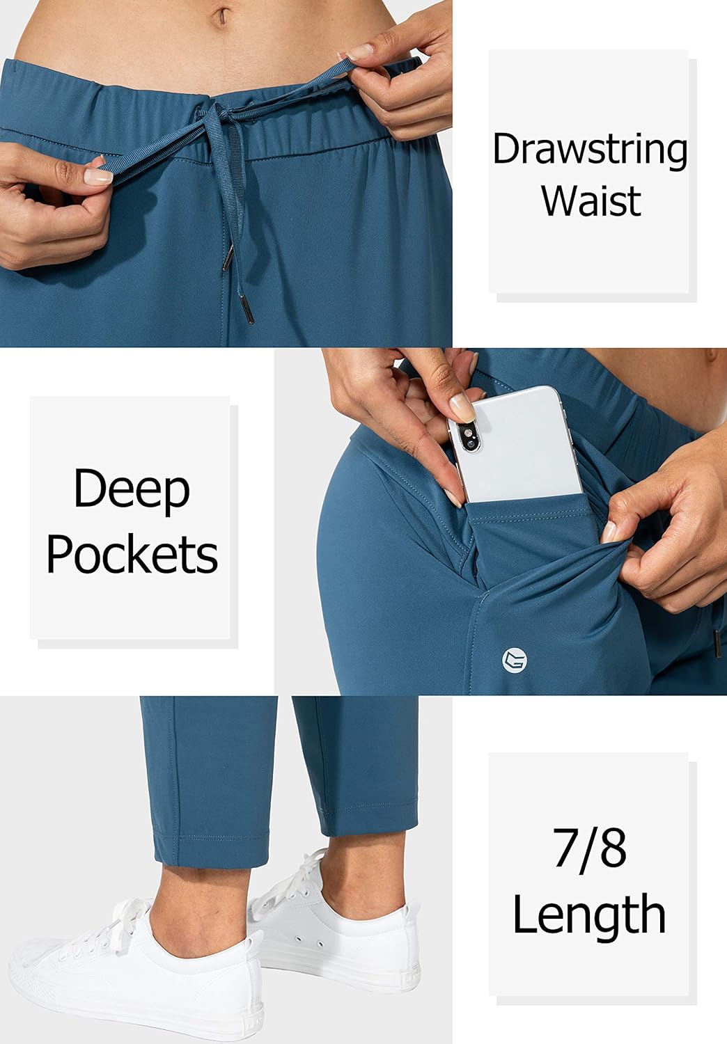 G Gradual Women's Pants with Deep Pockets 7/8 Stretch Ankle Sweatpants for Golf, Athletic, Lounge, Travel, Work - Image 4