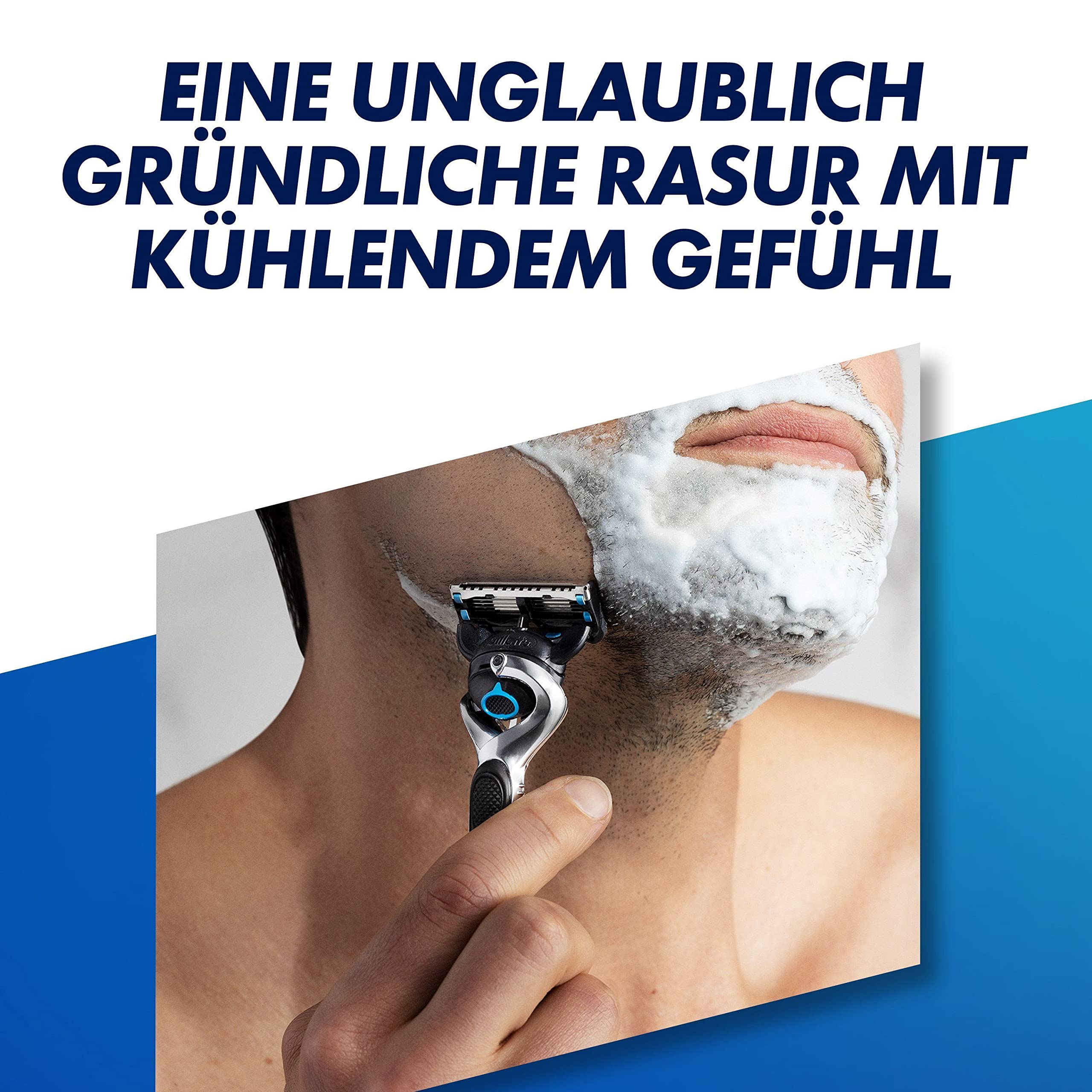Gillette Proshield Chill Rasierklingen Herren, 6 Original Ersatzklingen für Nassrasierer mit 5-Fach Klinge, Kühl-Technologie für Angenehme Rasur