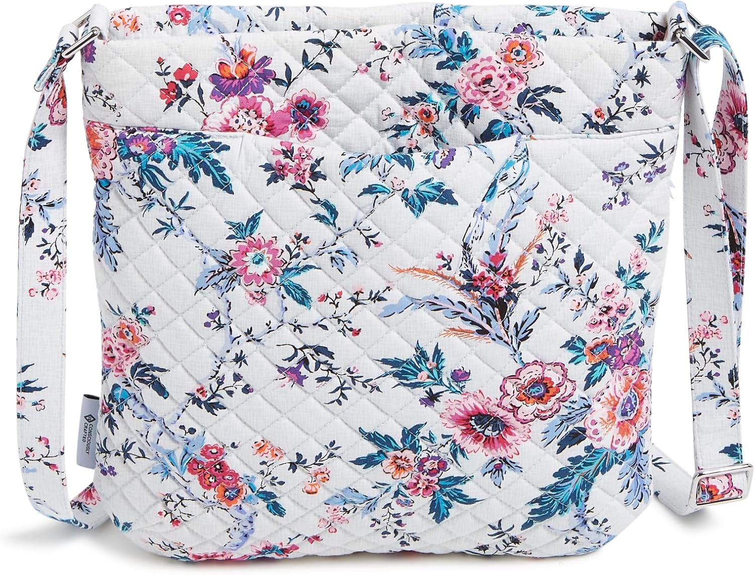 Vera Bradley Women's Cotton Triple Zip Hipster Crossbody Purse