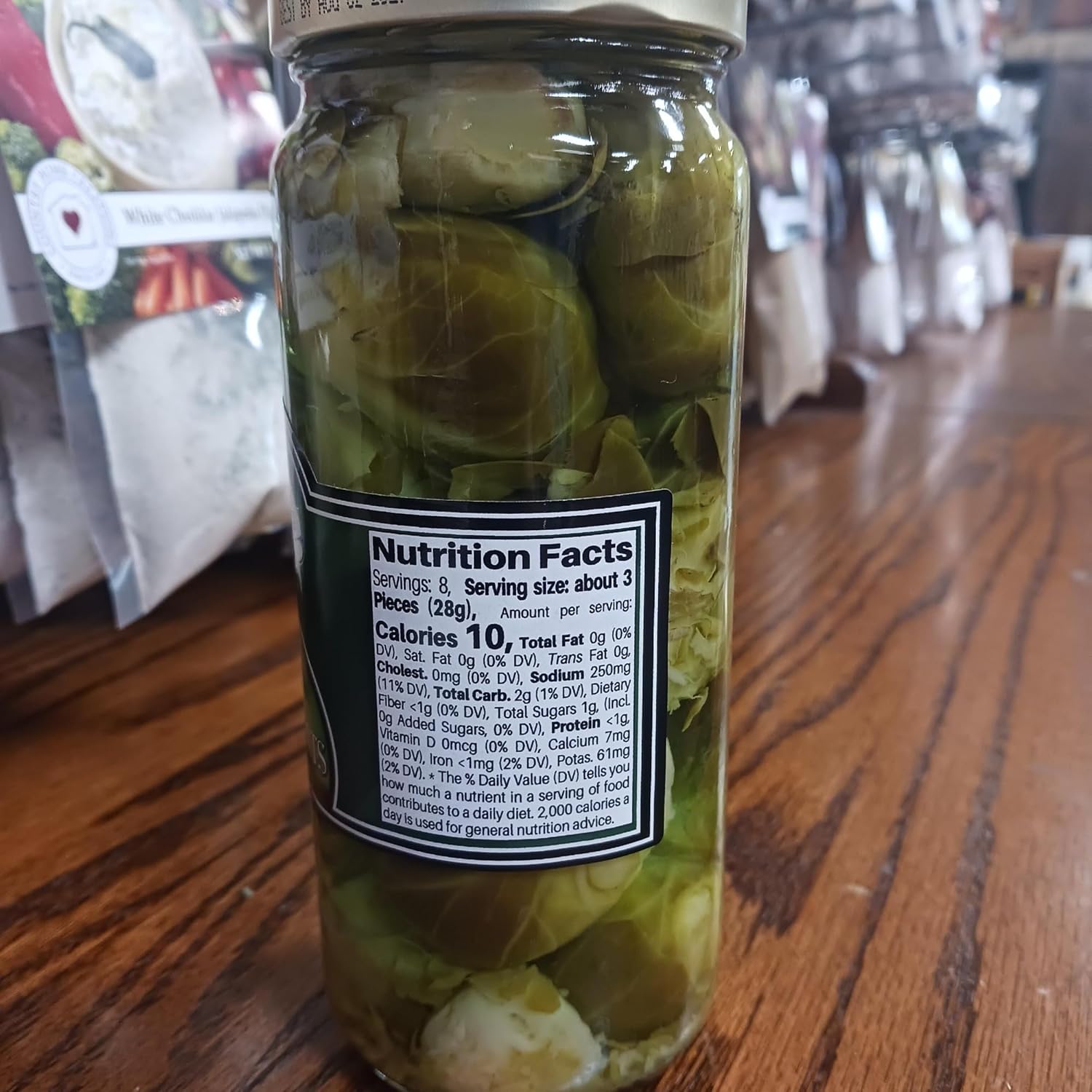 Amish Wedding Mild Pickled Brussel Sprouts, Two 16 oz Glass Jars