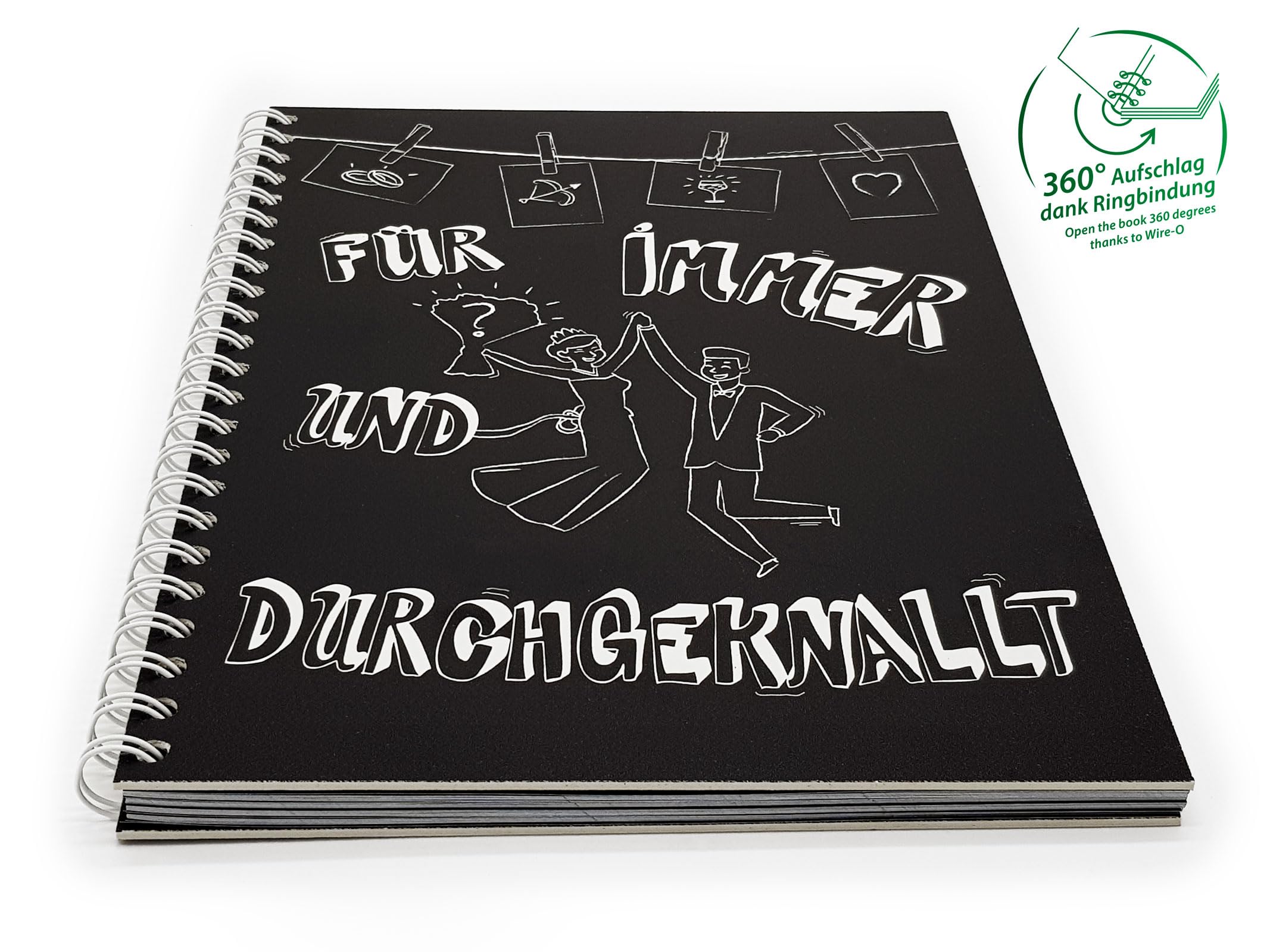 DAS Crazy Gästebuch zur Hochzeit in DIN A4 EIN wirklich böses Hochzeitsgästebuch mit verrückten Fragen zum Ausfüllen