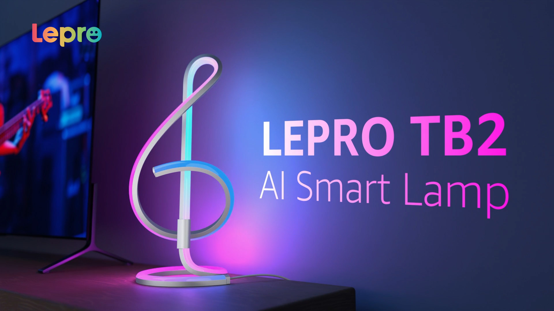 Watch Lepro TB2 AI Smart Table Lamp, RGBIC LED Lamp, Music Sync on