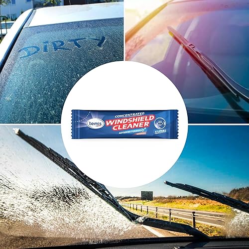 Miniatura 6 de Temis Limpiador concentrado de parabrisas  24 x 135 onzas líquidas  Fórmula siliconada ultra eficaz, limpiador de ventanas de coche, polvo líquido