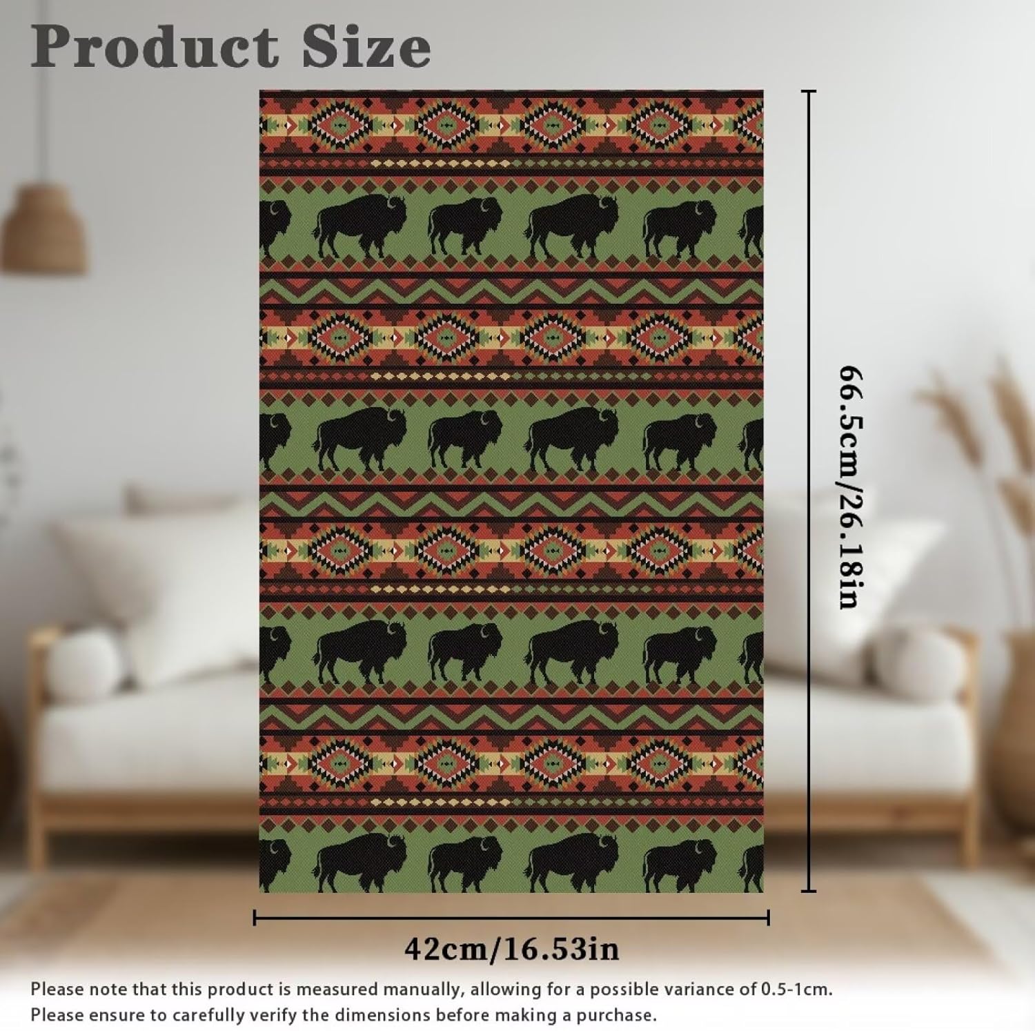 Headrest Cover for Recliner Chairs Aztec Bison Couch Headrest Protector Slipcovers Covers Pet Scratch Resistant Couch Headrest Covers for Sofa Set of 3