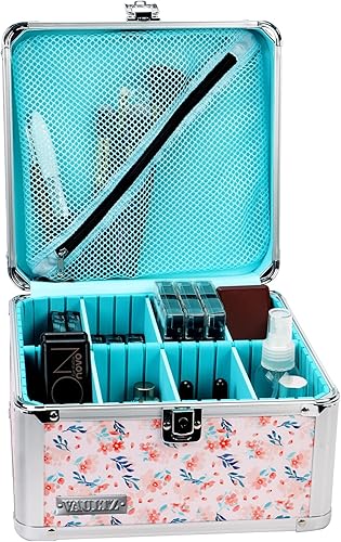 Miniatura 2 de Vaultz Caja de seguridad portátil  Caja de almacenamiento grande de 10 x 10 x 6.5 pulgadas con cerradura, bolsillo de malla y compartimentos