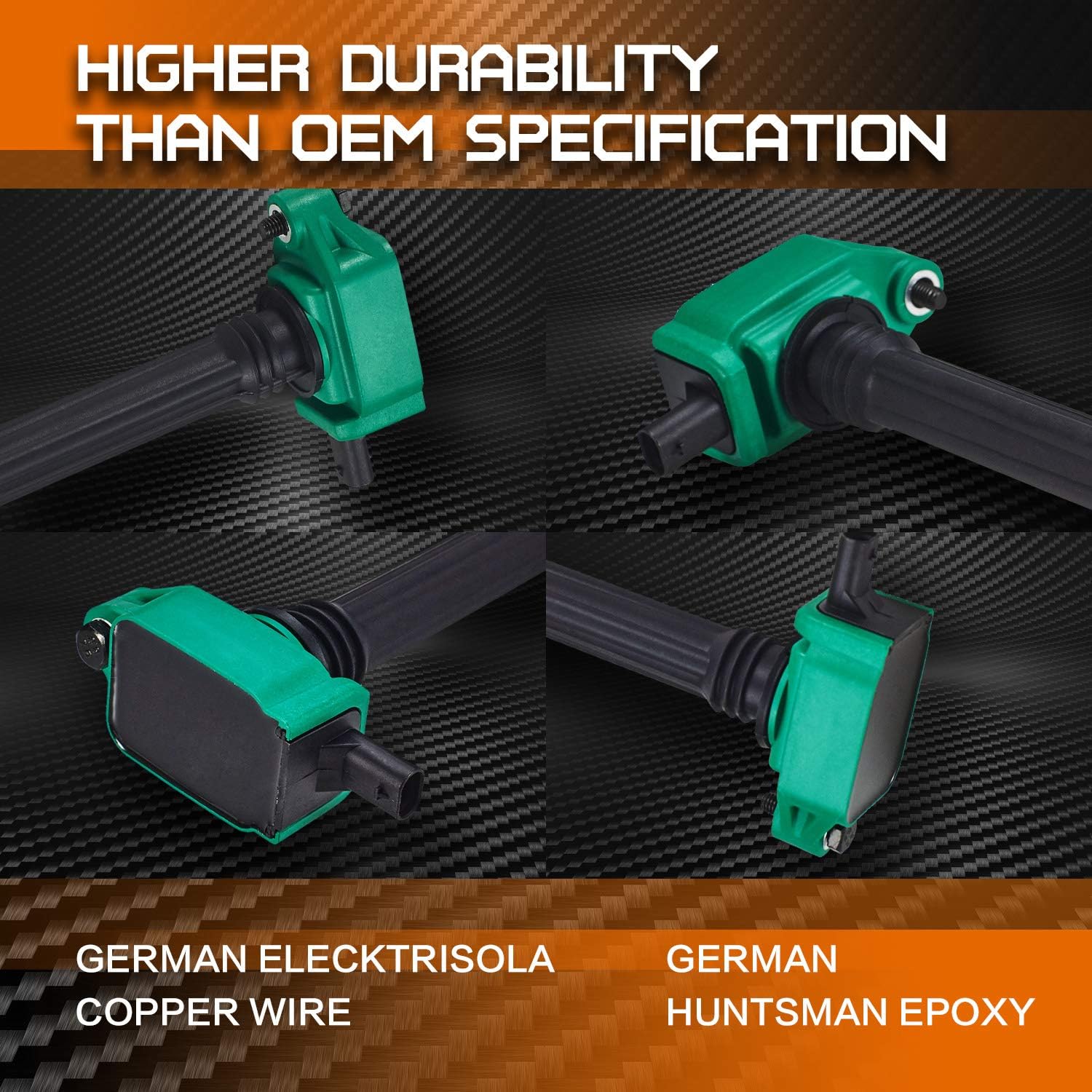 ENA Professional Ignition Coil Pack Compatible with Chrysler Dodge Jeep Ram Pickup Truck SUV Van V6 Replacement For UF648