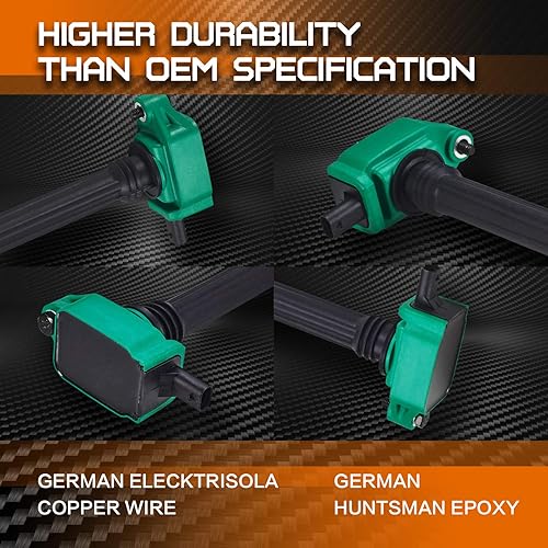 Miniatura 6 de ENA Bobinas de encendido verdes para 3.6 V6 2011 2012 2013 2014 2015 2016 2017 2018 2019 2020 Dodge Durango Charger Grand Caravan Chrysler Town