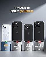 Vista 629 de Miracase Funda magnética para iPhone 14 de 6.1 pulgadas, protector de pantalla de vidrio templado integrado + protector de lente, compatible