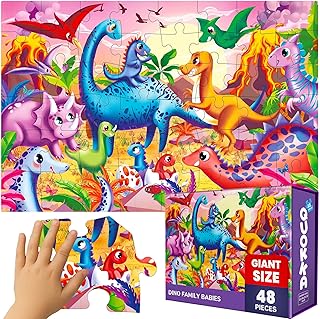 Comprar Quokka Puzzle Dinosaurios Niños 3 4 5 Años - 60x90 cm 48 Piezas Puzzle XXL Gigante de Suelo Infantiles 5 6 Años - Grande Juguete Dinosaurios - Regalo Educativo para Niños y Niñas de 2 a 6