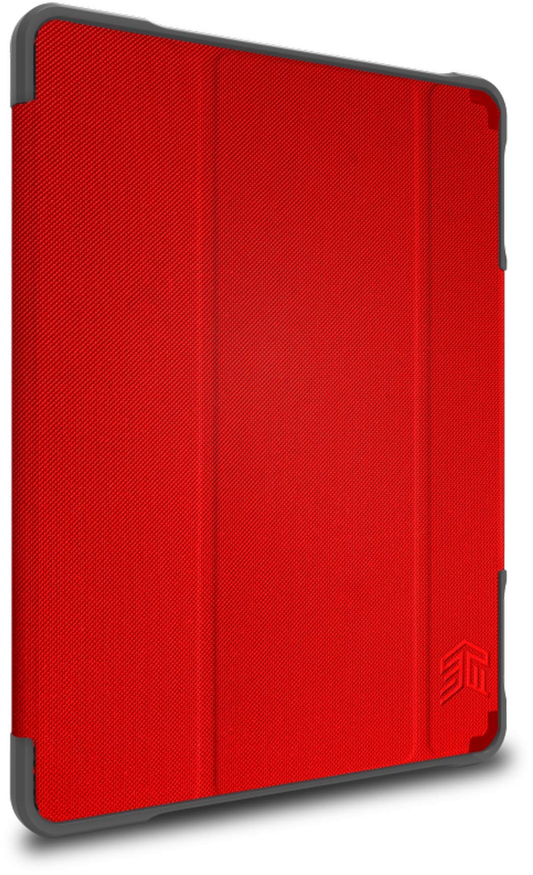 STM Bags Dux Plus DUO - Custodia per Apple iPad 10,2" (2019 e 2020), colore: Rosso/Trasparente [Militare Standard I Apple Pencil/Logitech Crayon I Impermeabile I Funzione leggio I Wake/sleep]