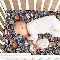 Vista 8 de Fitted Crib Sheets Funny Space Mini Crib Sheets for Boy & Girl Toddler Mattress Sheets Playard Sheet 21216696