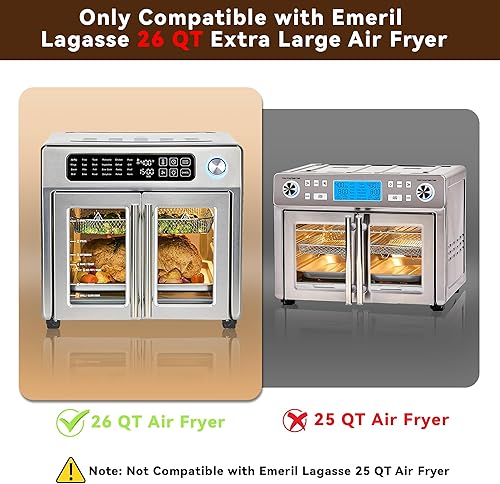 Miniatura 2 de Forros desechables para freidora de aire Emeril Lagasse 26 QT extra grande, 120 hojas de papel pergamino sin blanquear accesorios para horno