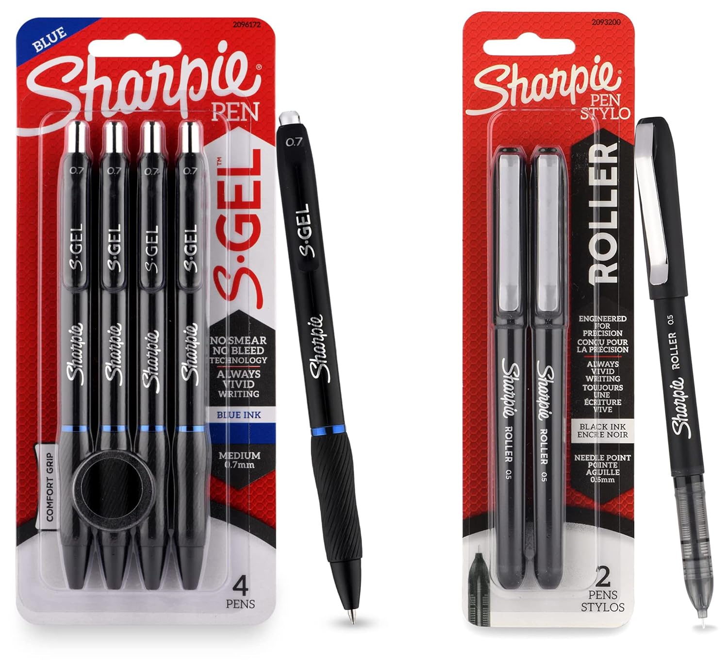SHARPIE Blue Colour SGel Pen Set & SHARPIE Black Roller Ball Pen