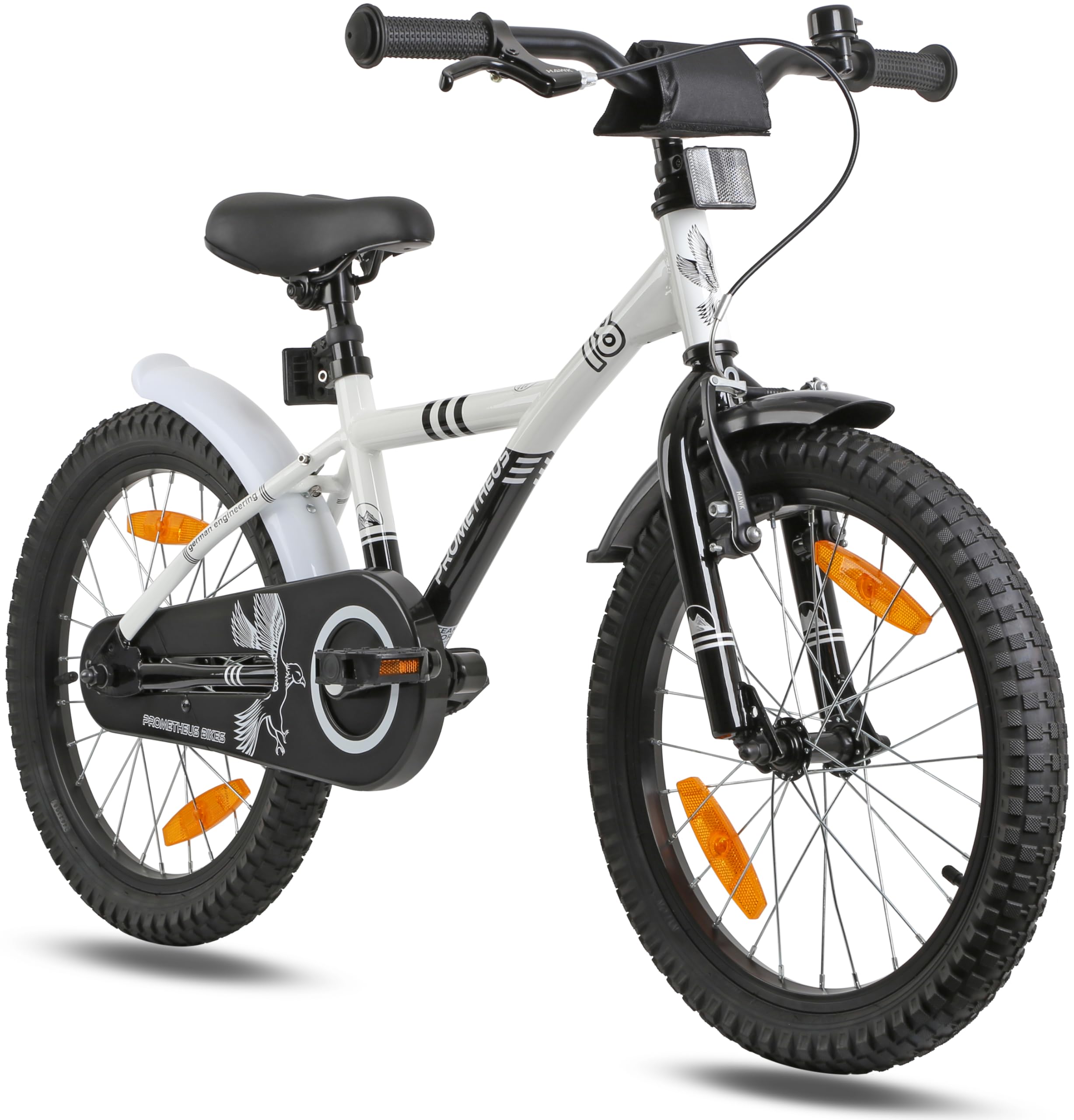 PROMETHEUS BICYCLES Bicicleta niño 6 años Bicicleta 18 Pulgadas niño niña | Bicicleta niña niños Infantil a Partir de 5 años y Freno de Contrapedal Blanco