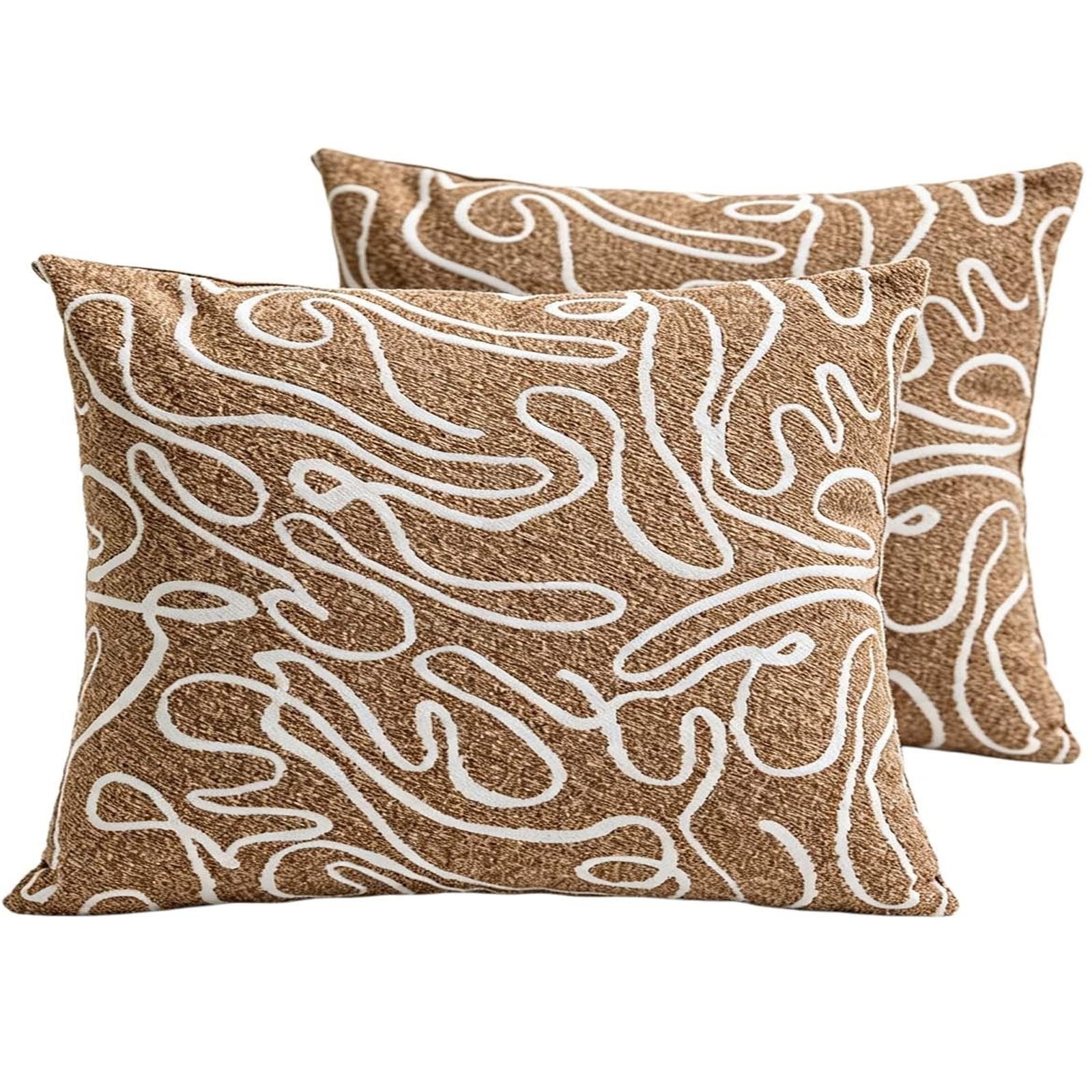 Khaki Throw Pillow Covers 18X18 20X20 12X20 In Sofa Decor 2 Pack Cushion Covers
