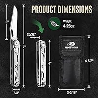 Vista 3 de Mossy Oak - Cuchillo multiherramienta plegable de bolsillo 12 en 1 con funda, cuchillo multiherramienta de acero inoxidable con clip, herramientas