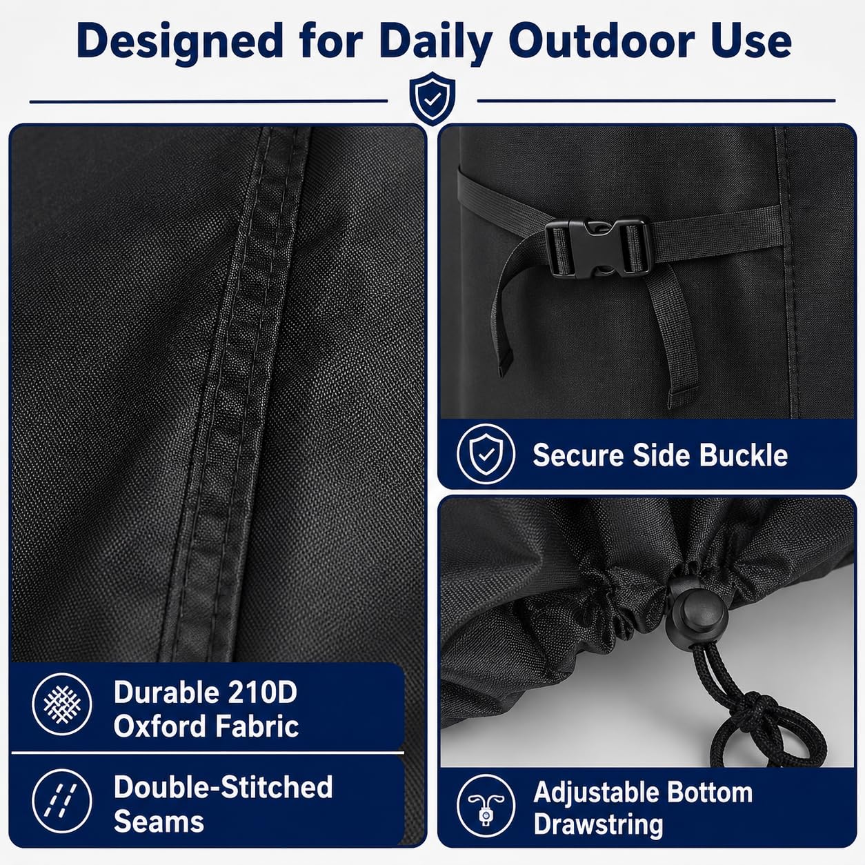 Funda Barbacoa para Broilmaster BSB B Series 2026+, Exterior Impermeable 210D Oxford Cubierta Universal para Parrilla, Anti-Viento con Cordón Ajustable