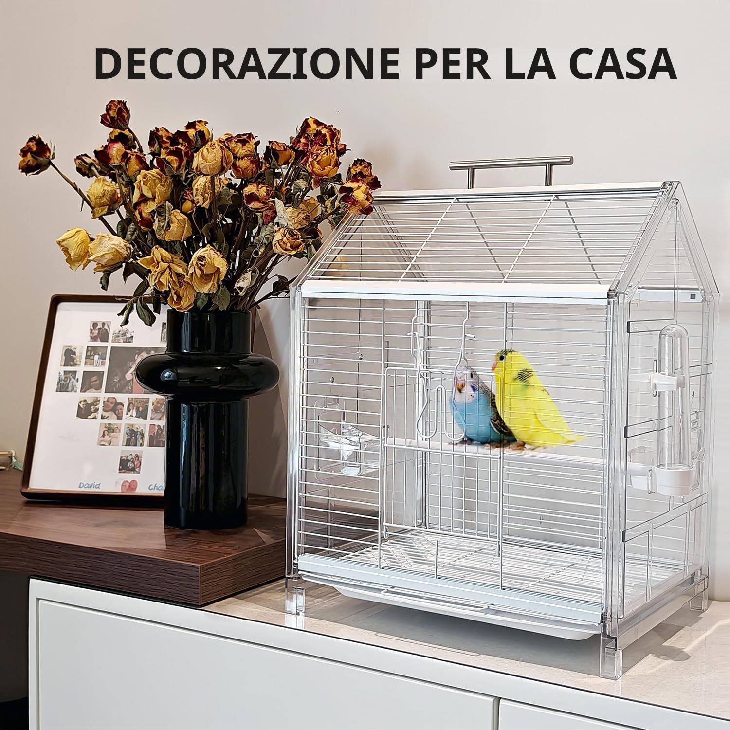 bried cage Piccola gabbia per uccelli da 20,5 pollici, gabbia pappagallo, trasportatore portatile per uccelli, gabbia di trasportatore di viaggio per casa, uscita, clinica per animali domestici