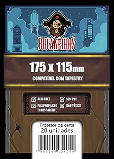 Sleeve Customizado para Tapestry - Cartelas de Civilização, Bucaneiros Jogos, Transparente (175 x 115)